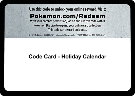 Image for Code Card - Holiday Calendar (Miscellaneous Cards & Products) - Pokemon