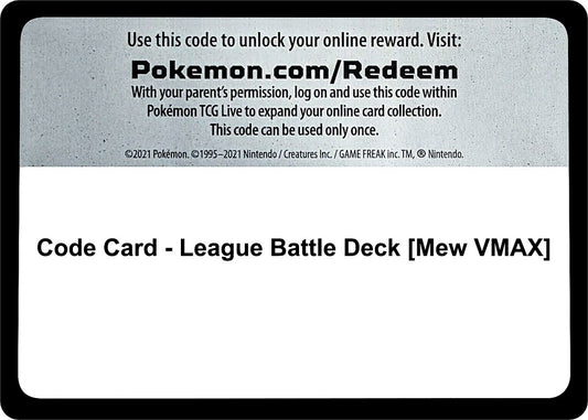 Image for Code Card - League Battle Deck [Mew VMAX] (Miscellaneous Cards & Products) - Pokemon
