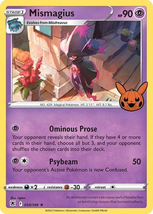 Image for Mismagius (059/189) (Trick or Trade BOOster Bundle) - Pokemon