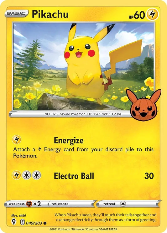 Image for Pikachu (049/203) (Trick or Trade BOOster Bundle) - Pokemon