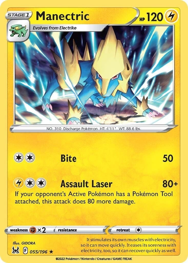 Image for Manectric (055/196) (SWSH11: Lost Origin) - Pokemon