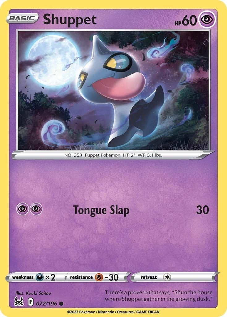Image for Shuppet (072/196) (SWSH11: Lost Origin) - Pokemon