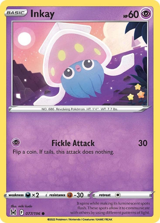 Image for Inkay (077) (077/196) (SWSH11: Lost Origin) - Pokemon