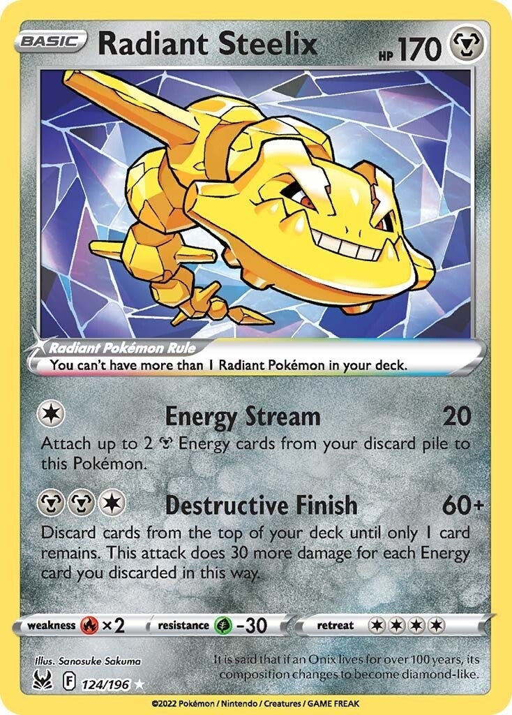 Image for Radiant Steelix (124/196) (SWSH11: Lost Origin) - Pokemon