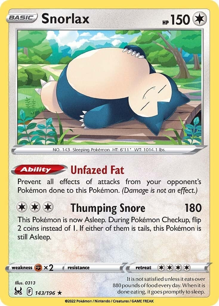 Image for Snorlax (143/196) (SWSH11: Lost Origin) - Pokemon