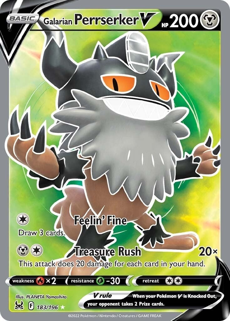 Image for Galarian Perrserker V (Full Art) (183/196) (SWSH11: Lost Origin) - Pokemon