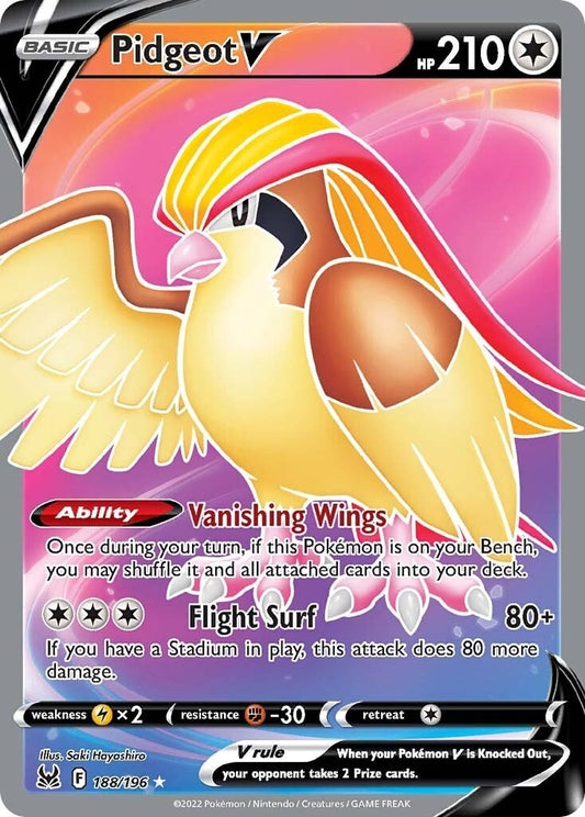 Image for Pidgeot V (Full Art) (188/196) (SWSH11: Lost Origin) - Pokemon
