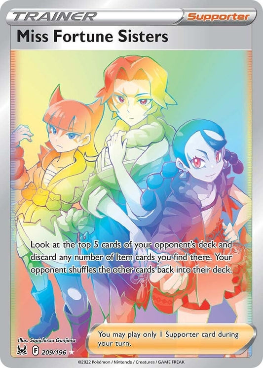 Image for Miss Fortune Sisters (Secret) (209/196) (SWSH11: Lost Origin) - Pokemon