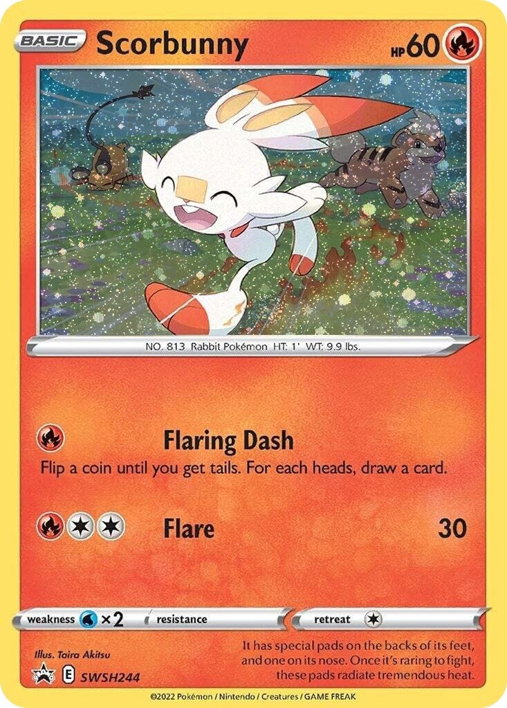 Image for Scorbunny - SWSH244 (Cosmos Holo) (SWSH244) (SWSH: Sword & Shield Promo Cards) - Pokemon