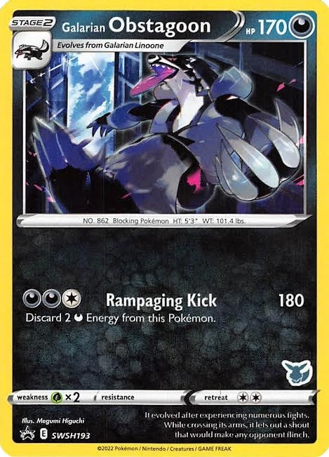 Image for Galarian Obstagoon - SWSH193 (Eevee Stamped) (SWSH193) (Battle Academy 2022) - Pokemon
