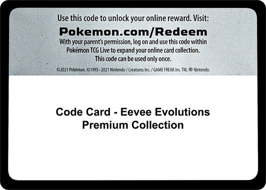 Image for Code Card - Eevee Evolutions Premium Collection (Miscellaneous Cards & Products) - Pokemon