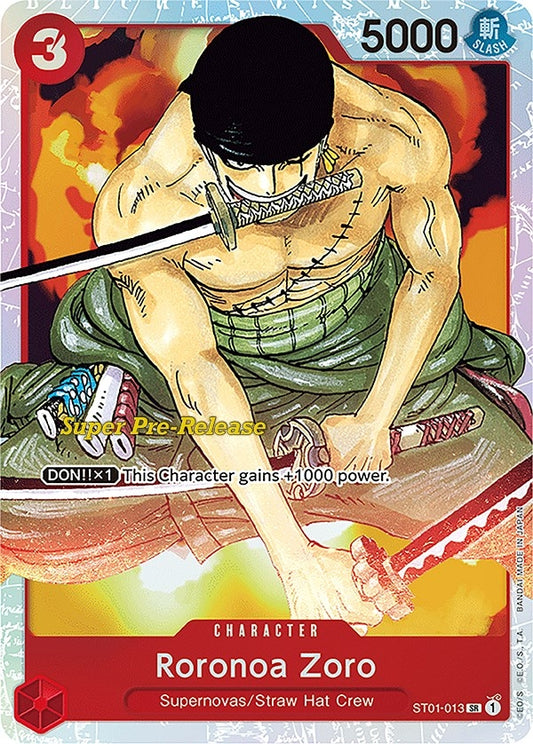 Image for Roronoa Zoro (ST01-013) (Super Pre-Release Starter Deck 1: Straw Hat Crew) - One Piece Card Game