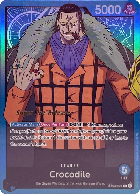 Image for Crocodile (001) (ST03-001) (Super Pre-Release Starter Deck 3: The Seven Warlords of the Sea) - One Piece Card Game