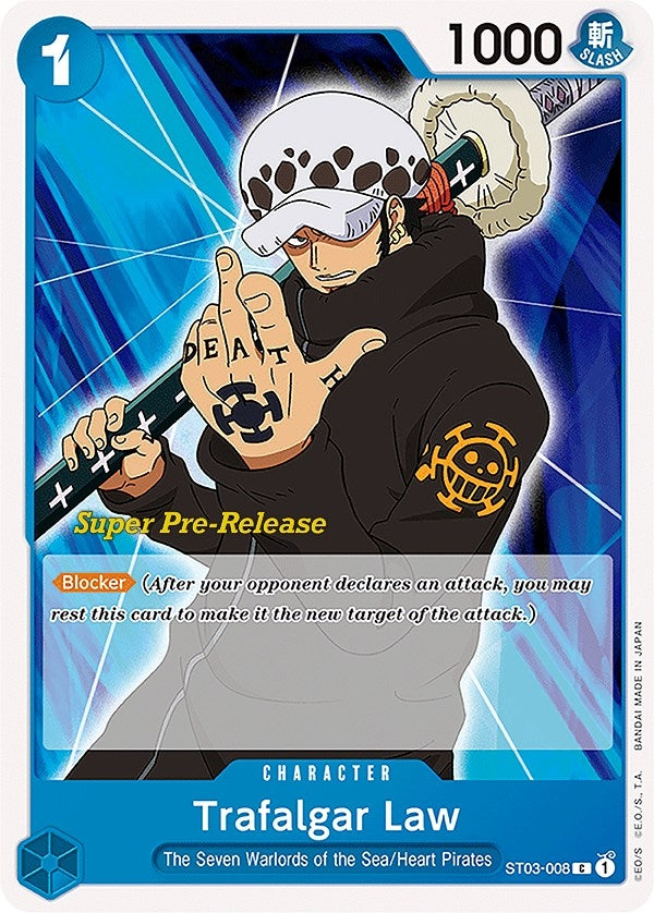 Image for Trafalgar Law (ST03-008) (Super Pre-Release Starter Deck 3: The Seven Warlords of the Sea) - One Piece Card Game