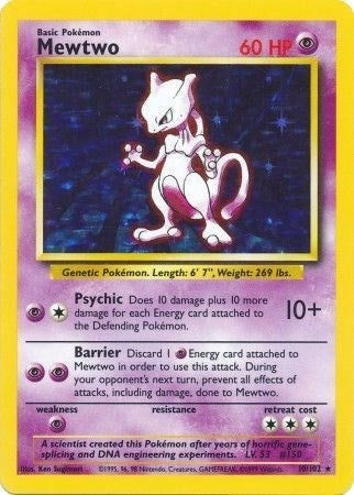 Image for Mewtwo (010/102) (Base Set) - Pokemon