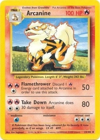 Image for Arcanine (023/102) (Base Set) - Pokemon