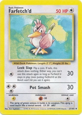 Image for Farfetch'd (027/102) (Base Set) - Pokemon