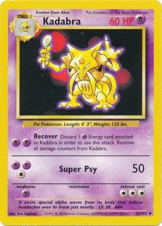 Image for Kadabra (032/102) (Base Set) - Pokemon
