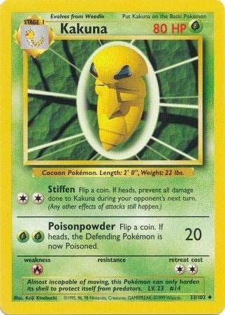 Image for Kakuna (033/102) (Base Set) - Pokemon