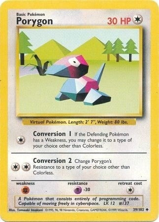 Image for Porygon (039/102) (Base Set) - Pokemon