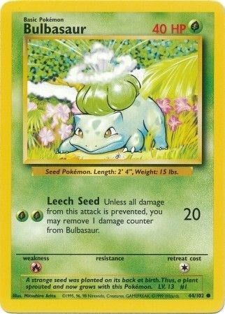 Image for Bulbasaur (044/102) (Base Set) - Pokemon