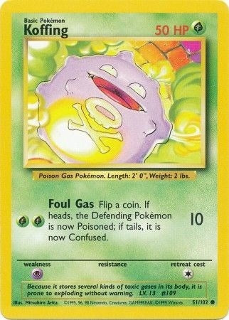 Image for Koffing (051/102) (Base Set) - Pokemon