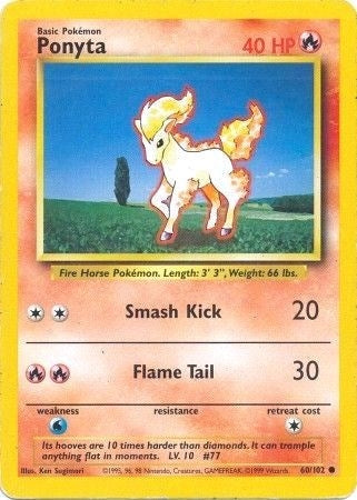 Image for Ponyta (060/102) (Base Set) - Pokemon