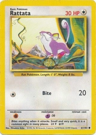 Image for Rattata (061/102) (Base Set) - Pokemon