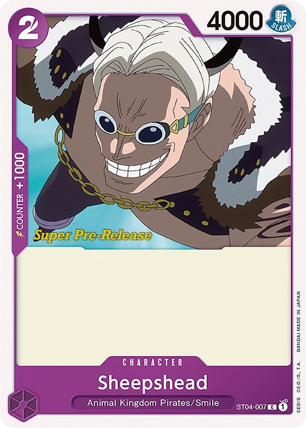 Image for Sheepshead (ST04-007) (Super Pre-Release Starter Deck 4: Animal Kingdom Pirates) - One Piece Card Game