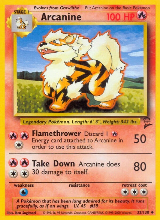 Image for Arcanine (033/130) (Base Set 2) - Pokemon