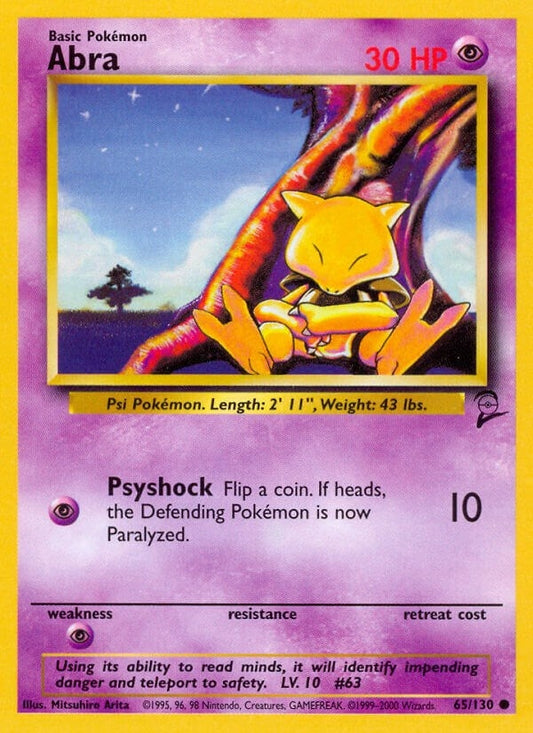 Image for Abra (065/130) (Base Set 2) - Pokemon