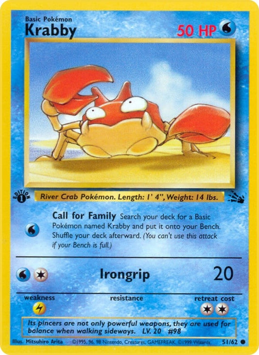 Image for Krabby (51/62) (Fossil) - Pokemon