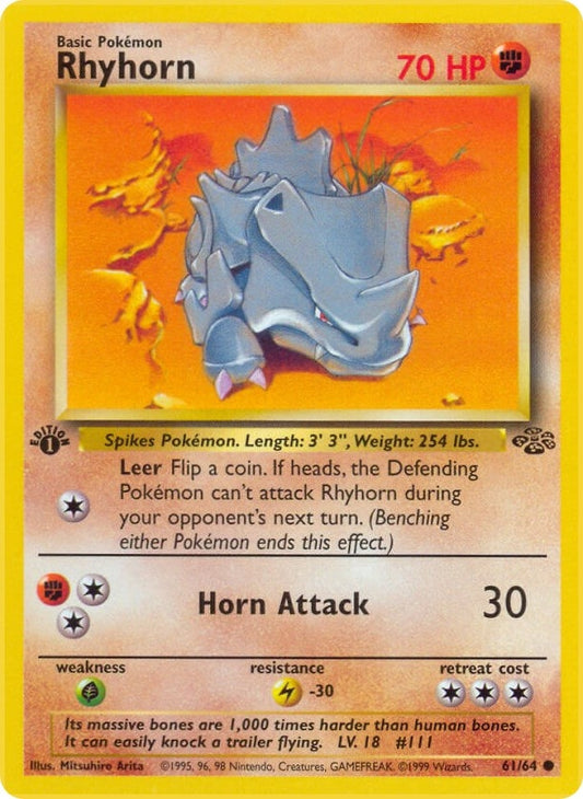 Image for Rhyhorn (61/64) (Jungle) - Pokemon