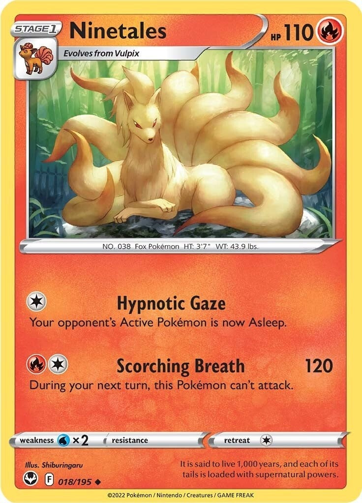 Image for Ninetales (018/195) (SWSH12: Silver Tempest) - Pokemon
