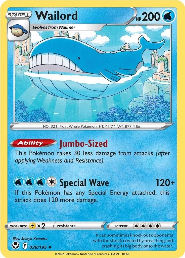 Image for Wailord (038/195) (SWSH12: Silver Tempest) - Pokemon