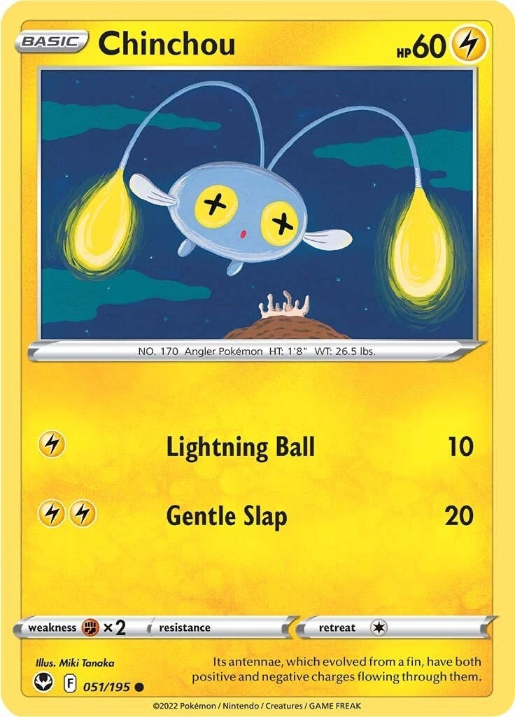 Image for Chinchou (051/195) (SWSH12: Silver Tempest) - Pokemon