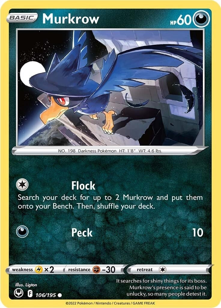 Image for Murkrow (106/195) (SWSH12: Silver Tempest) - Pokemon