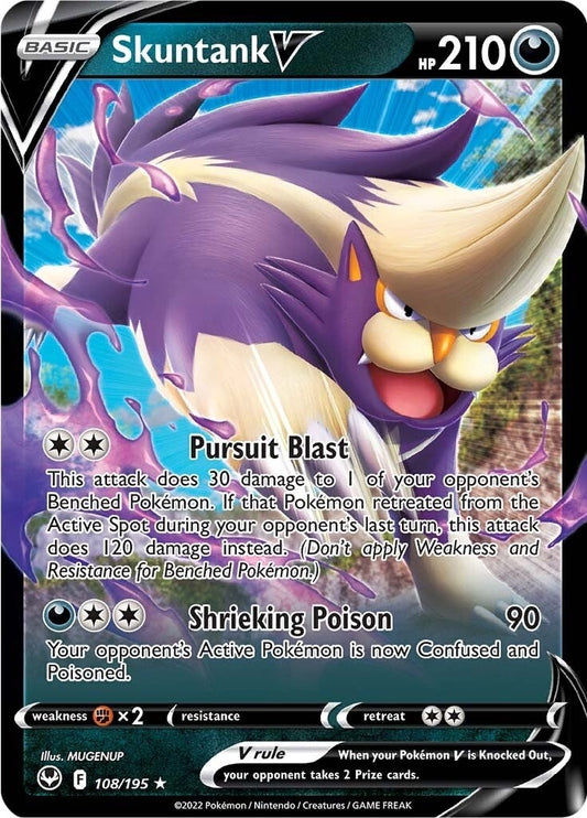 Image for Skuntank V (108/195) (SWSH12: Silver Tempest) - Pokemon