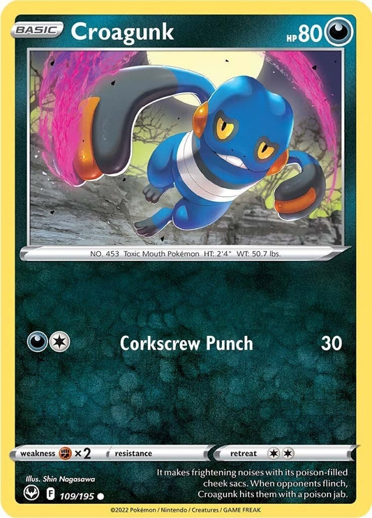 Image for Croagunk (109/195) (SWSH12: Silver Tempest) - Pokemon