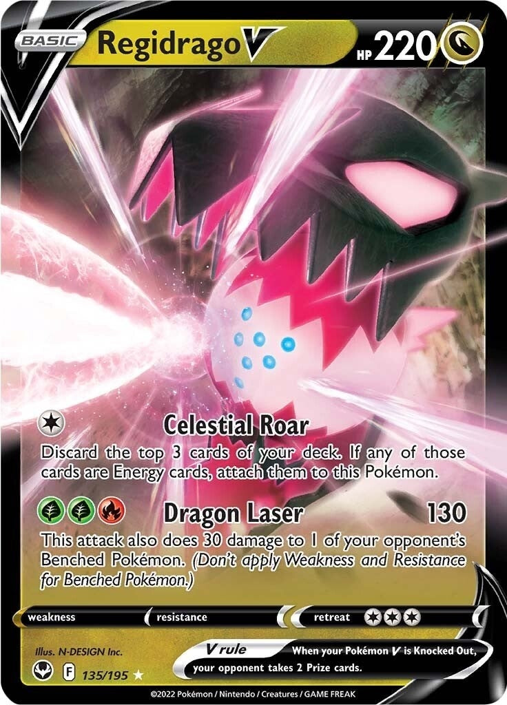 Image for Regidrago V (135/195) (SWSH12: Silver Tempest) - Pokemon