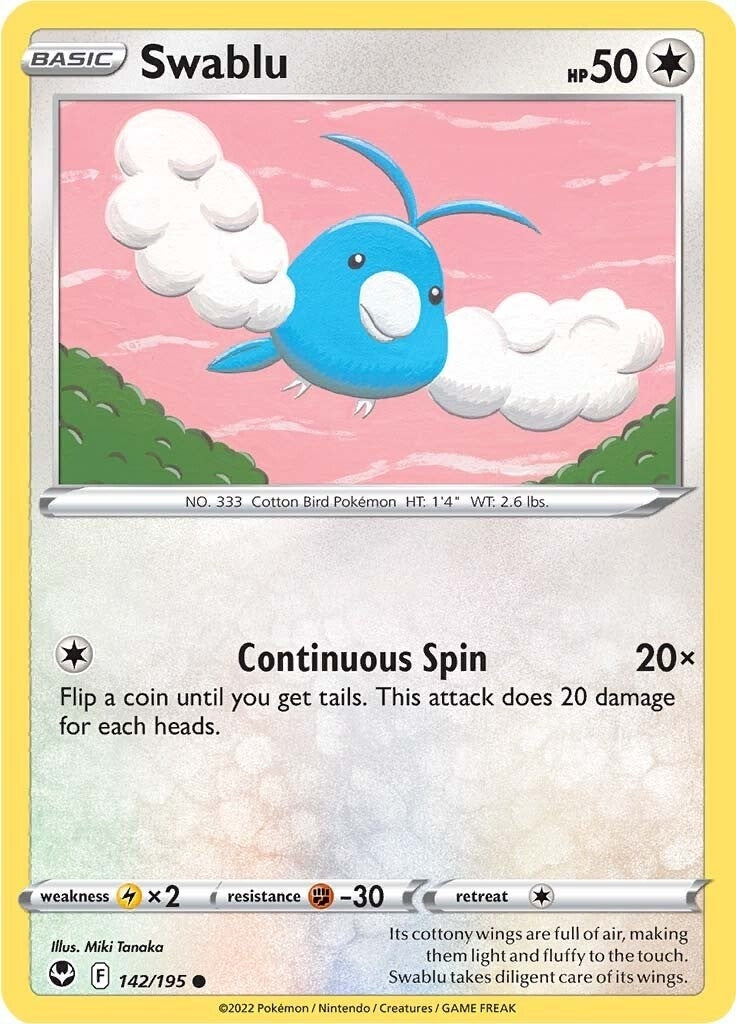Image for Swablu (142/195) (SWSH12: Silver Tempest) - Pokemon