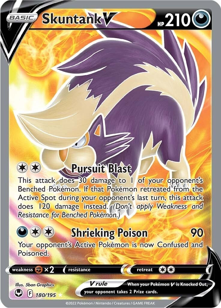 Image for Skuntank V (Full Art) (180/195) (SWSH12: Silver Tempest) - Pokemon