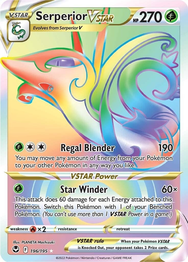 Image for Serperior VSTAR (Secret) (196/195) (SWSH12: Silver Tempest) - Pokemon