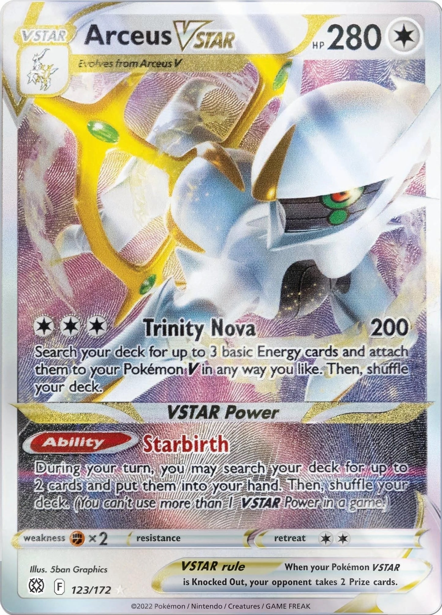 Image for Arceus VSTAR - 123/172 (Metal Card) (123/172) (Miscellaneous Cards & Products) - Pokemon