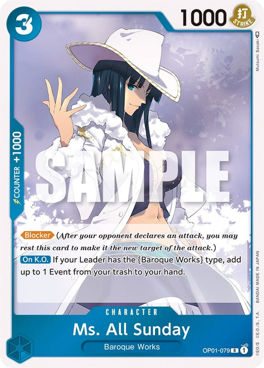 Image for Ms. All Sunday (OP01-079) (Romance Dawn) - One Piece Card Game