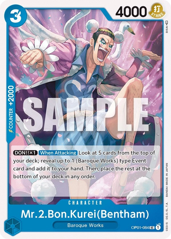 Image for Mr.2.Bon.Kurei (Bentham) (OP01-084) (Romance Dawn) - One Piece Card Game