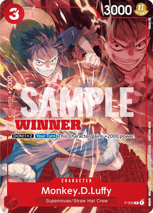 Image for Monkey.D.Luffy - P-006 (Winner Pack Vol. 1) (P-006) (One Piece Promotion Cards) - One Piece Card Game