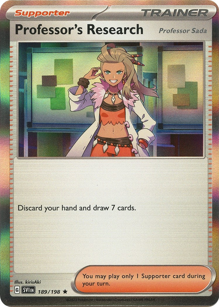 Image for Professor's Research (189/198) (SV01: Scarlet & Violet Base Set) - Pokemon