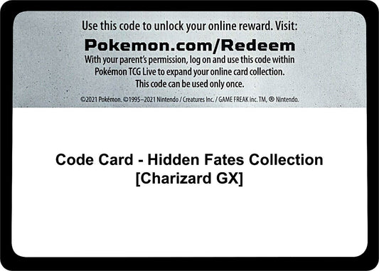 Image for Code Card - Hidden Fates Collection [Charizard GX] (Hidden Fates) - Pokemon
