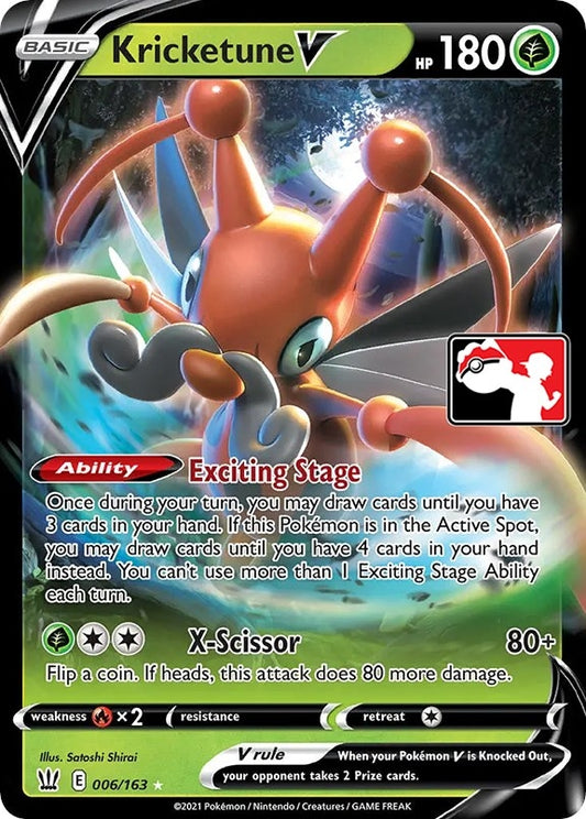 Image for Kricketune V (006/163) (Prize Pack Series Cards) - Pokemon